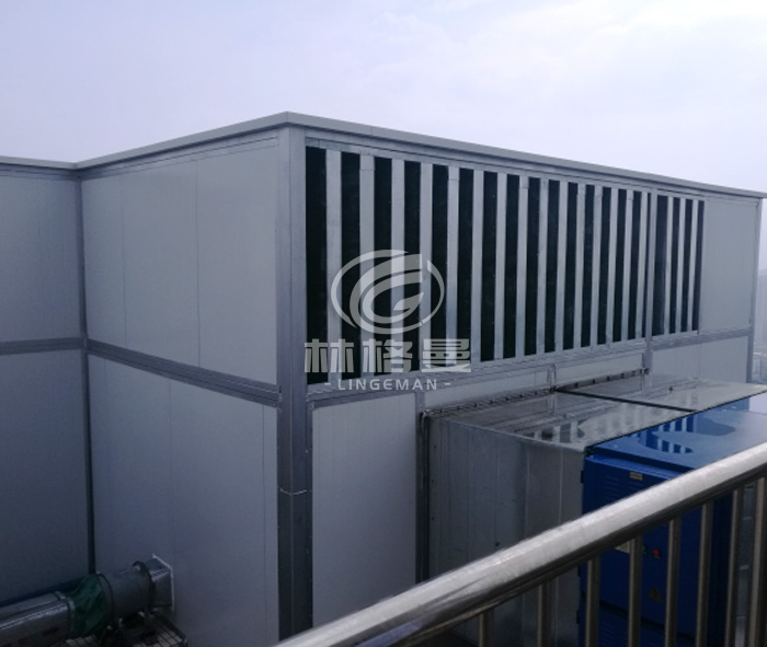 佛山越秀星匯云錦廣場天面油煙排風(fēng)機噪聲治理相片